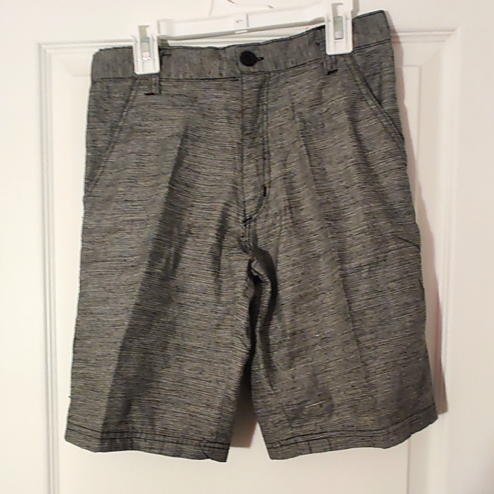 Boys NWOT Partisan Flat Front Chino Gray Shorts Sz 12